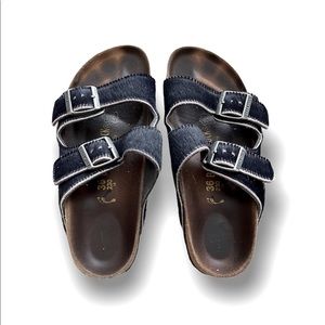 Dark Blue Birkenstock Arizona x Madewell Colab sz 36 6-6.5 RARE